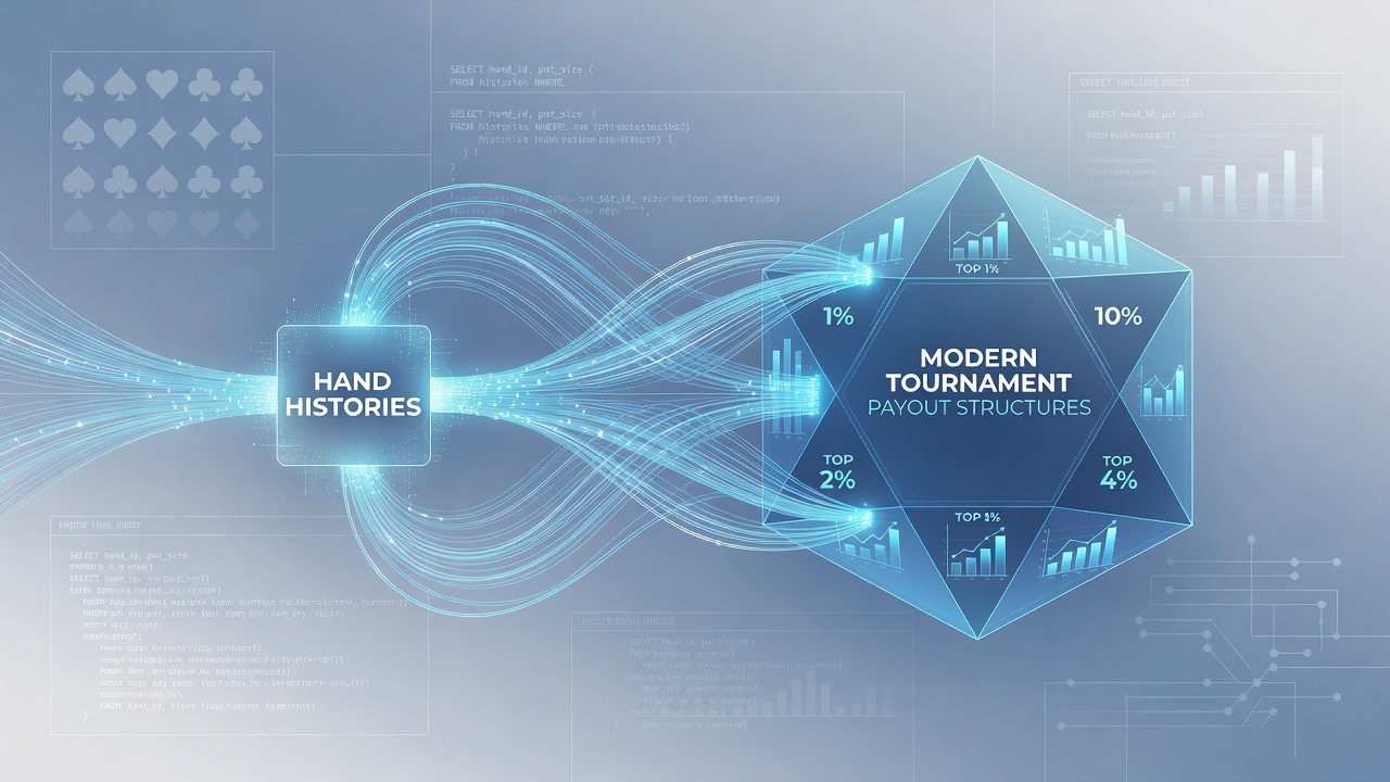 Graph illustrating payout curve adjustments based on historical poker hand statistics